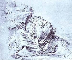 Art Print - Young Woman Kneeling