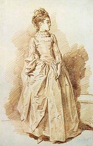 Young Woman Standing (Rosalie Fragonard) - Art Print Art Print - Young Woman Standing (Rosalie Fragonard)